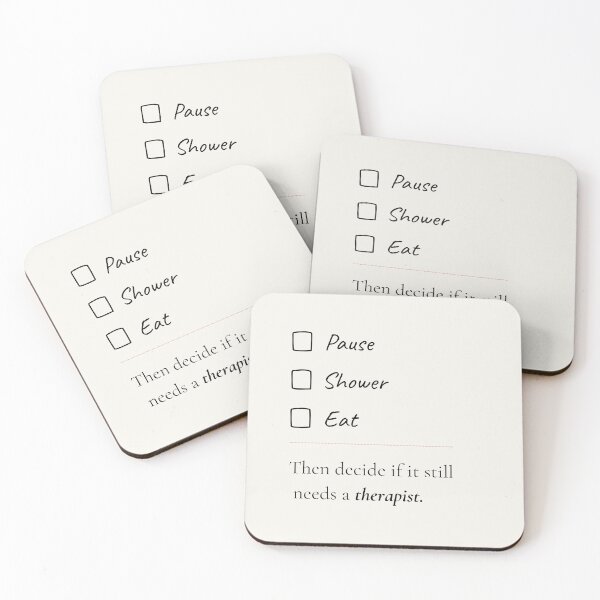 Item preview, Pause Shower Eat – Mental Reset by Ink & Think designed and sold by Ink_and_think .