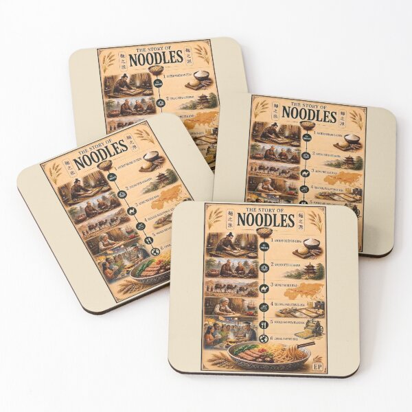 Item preview, The Story of Noodles Vintage Infographic Poster  designed and sold by Easternpantry.