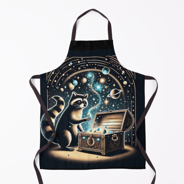 Item preview, Cosmic Treasure Keeper – Raccoon and the Universe Chest designed and sold by Dogandesighn.