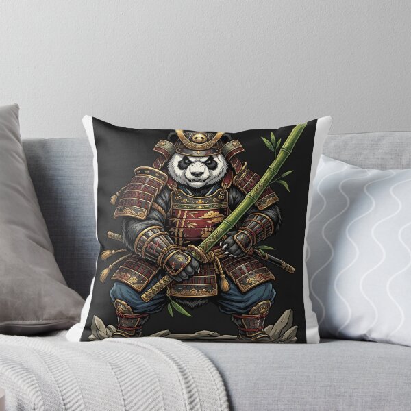 Item preview, Epic Samurai Panda Warrior With Bamboo Katana Japanese Style T-Shirt designed and sold by MERAKISL.