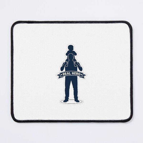Item preview, Real Hero Dad Sticker | Father & Child Silhouette | Minimalist Father's Day Gift Design designed and sold by naruto4925.
