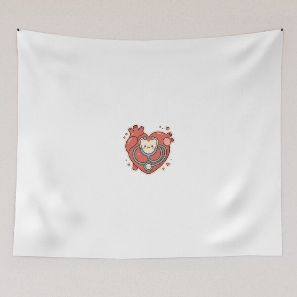 Item preview, Cute Stethoscope Human Heart Sticker?? designed and sold by SweetieMedArt.