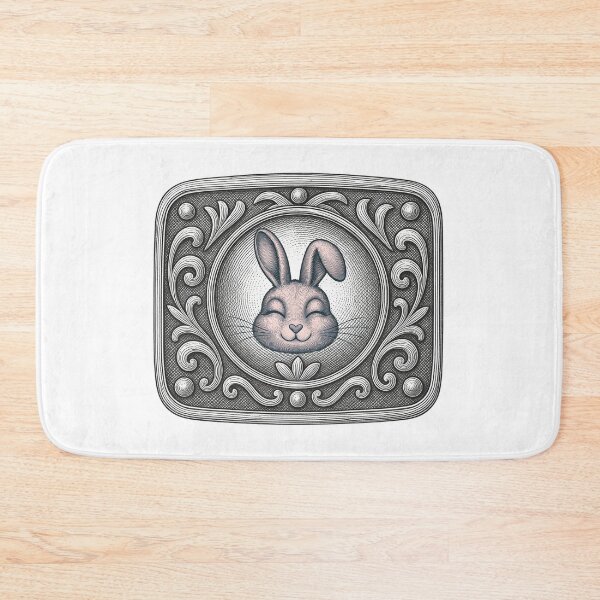 Item preview, Engraved Western Belt Buckle | Pink Buckle Bunny designed and sold by SunandShade.