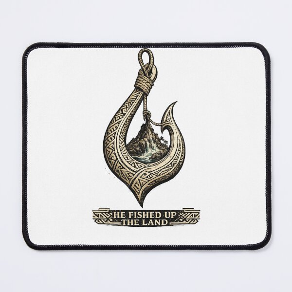 Item preview, He Fished Up the Land — Māui Polynesian Maori Mythology Fish Hook designed and sold by Tinylegends.