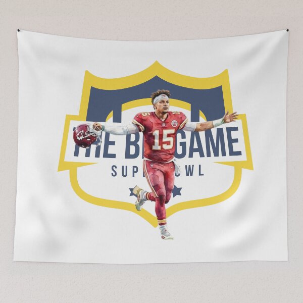 Item preview, Patrick Mahomes 15 - The Big Game Champion Watercolor Art designed and sold by cucuzeus.