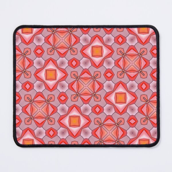 Item preview, Elegant Retro Geometric Pattern in Warm Brown and Coral Tones designed and sold by DreamsArtwear.