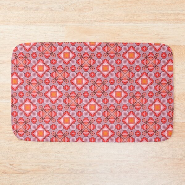 Item preview, Elegant Retro Geometric Pattern in Warm Brown and Coral Tones designed and sold by DreamsArtwear.