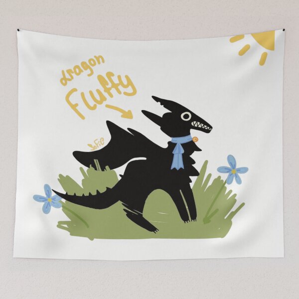 Item preview, Cute Fluffy Dragon Doodle Silly Shadow Monster Graphic Tee designed and sold by Spooky-Fluffy.