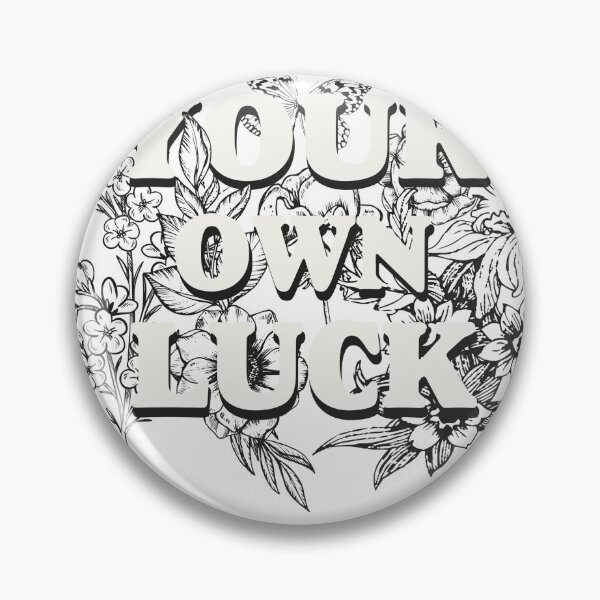 Item preview, Your Own Luck Black White Floral Botanical Quote T-Shirt designed and sold by Atique Creations.