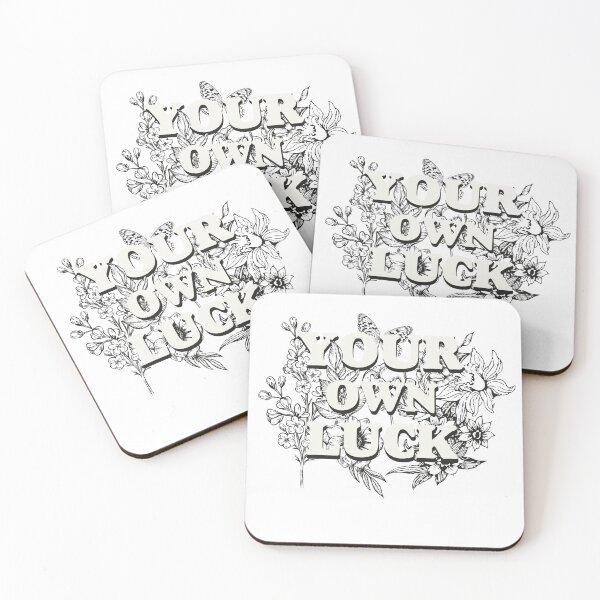 Item preview, Your Own Luck Black White Floral Botanical Quote T-Shirt designed and sold by Atique Creations.