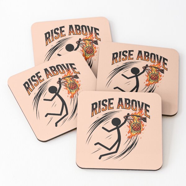 Item preview, Rise Above Basketball Stickman Dunk designed and sold by Chroma Dreams .