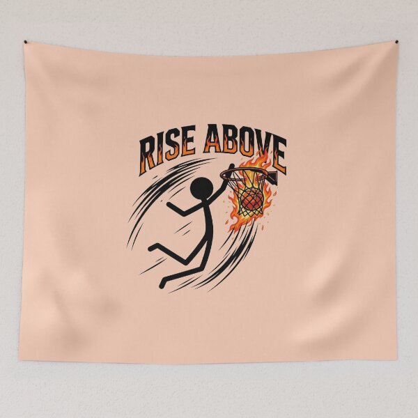 Item preview, Rise Above Basketball Stickman Dunk designed and sold by Chroma Dreams .