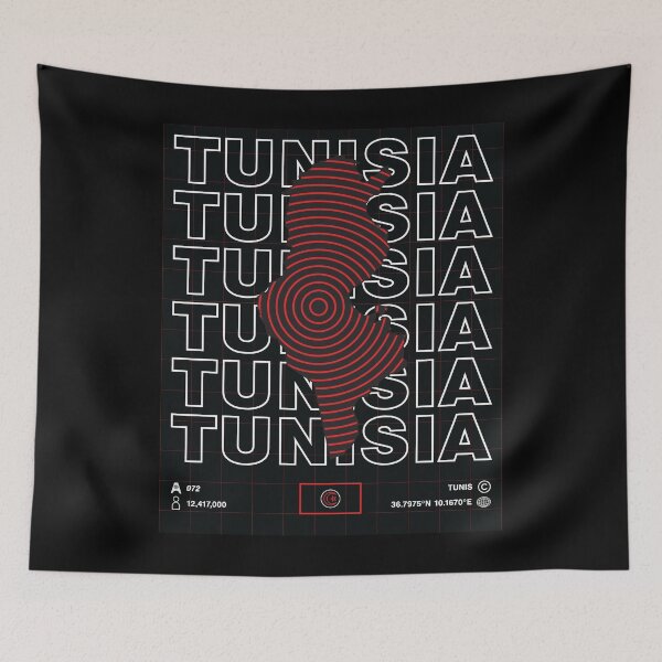 Item preview, Tunisia Minimal Map designed and sold by Atlas-Array.