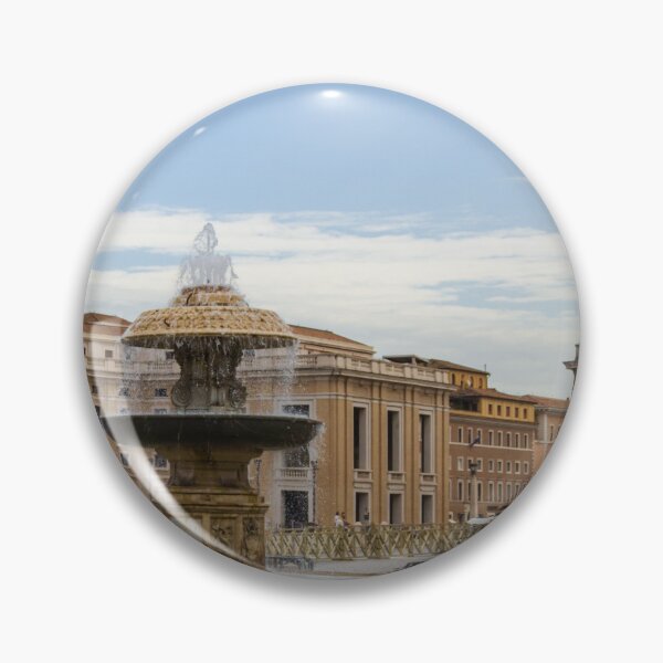 Item preview, Fountain in St Peters Square at the Vatican City With Historic Architecture and Tourists in Rome designed and sold by Nmallia.