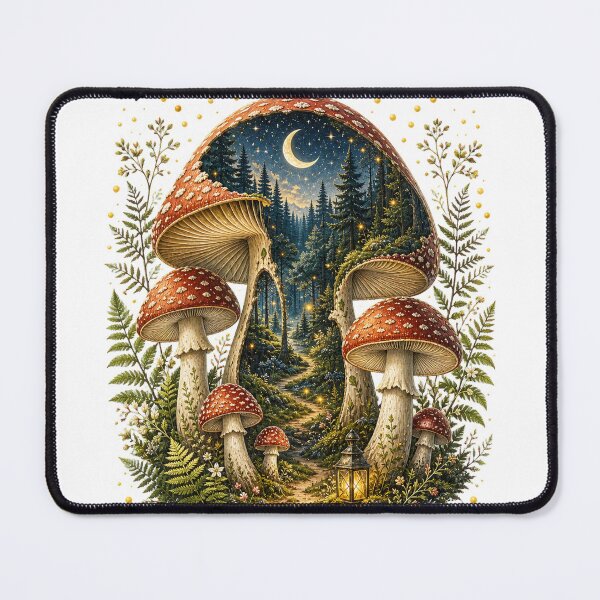 Item preview, Meet Me in the Forest Mushroom Cottagecore Design designed and sold by CatalystAI.