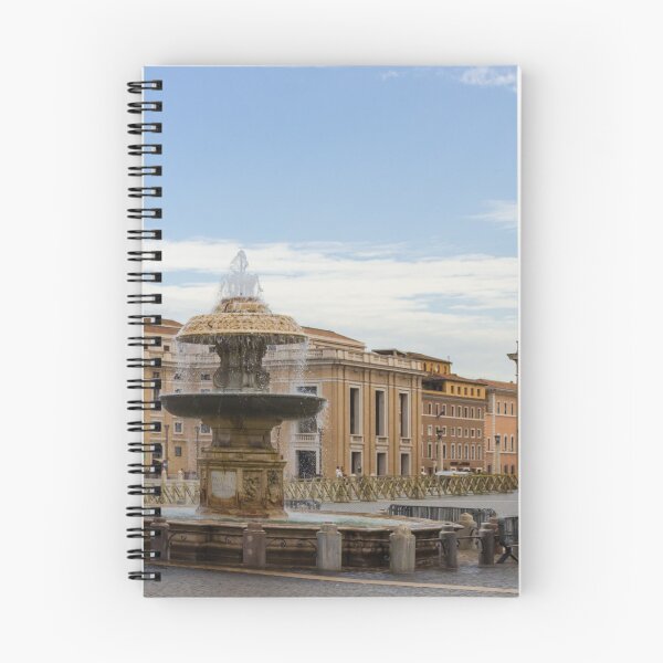 Item preview, Fountain in St Peters Square at the Vatican City With Historic Architecture and Tourists in Rome designed and sold by Nmallia.