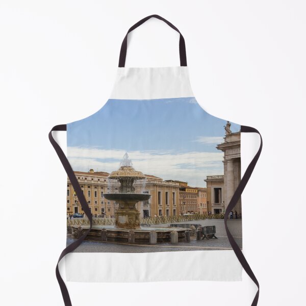 Item preview, Fountain in St Peters Square at the Vatican City With Historic Architecture and Tourists in Rome designed and sold by Nmallia.