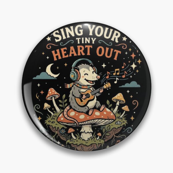 Item preview, Sing Your Tiny Heart Out – Musical Possum on Mushroom designed and sold by Dogandesighn.