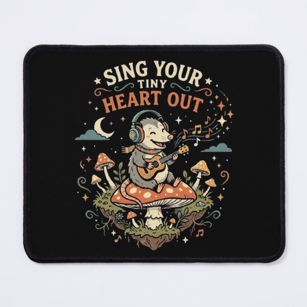 Item preview, Sing Your Tiny Heart Out – Musical Possum on Mushroom designed and sold by Dogandesighn.