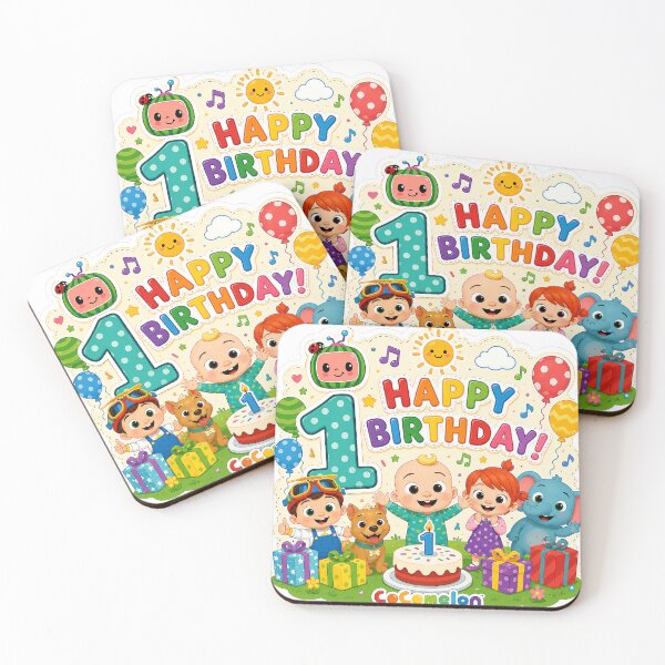 Item preview, CoComelon Birthday Sticker | Cute Kids Birthday Party Design designed and sold by NorthernDk_art .
