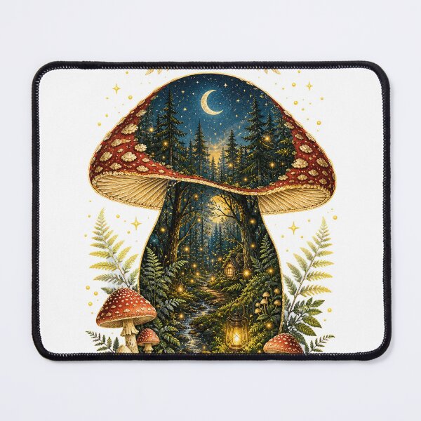 Item preview, Meet Me in the Forest Mushroom Cottagecore Design designed and sold by CatalystAI.