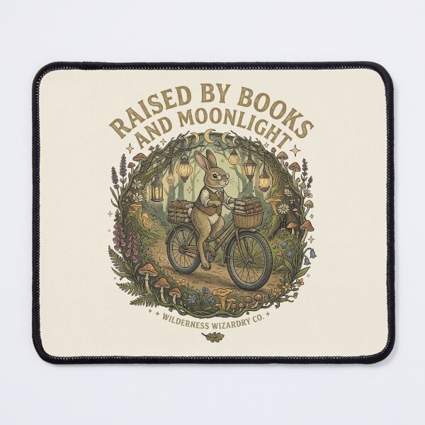 Item preview, Raised by books and moonlight, whimsical wizardry  designed and sold by Applecrunch.