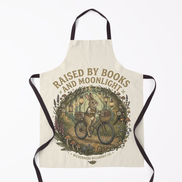 Item preview, Raised by books and moonlight, whimsical wizardry designed and sold by Applecrunch.