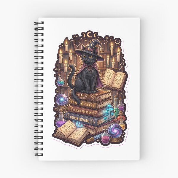 Item preview, Black Cat Sitting in Books | Design T-Shirt  designed and sold by Prism-Bubble.