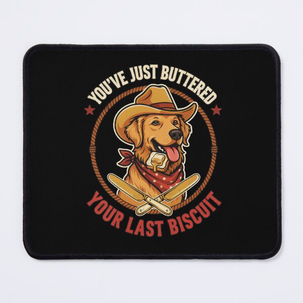 Item preview, You've Just Buttered Your Last Biscuit - Funny Cowboy Golden Retriever Western Dog designed and sold by DONT ASK CLUB.