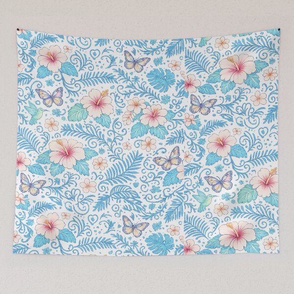 Item preview, Botanical Garden Pattern with Butterflies and Floral Elements designed and sold by Hookesmode.