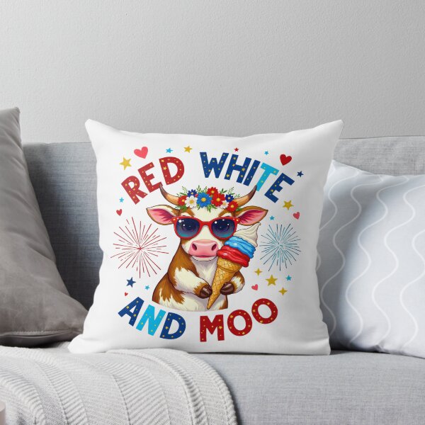 Item preview, Red White and Moo Patriotic Cow Ice Cream designed and sold by LunaMagicStudio.