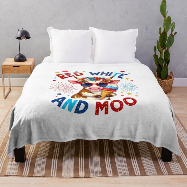 Item preview, Red White and Moo Patriotic Cow Ice Cream designed and sold by LunaMagicStudio.