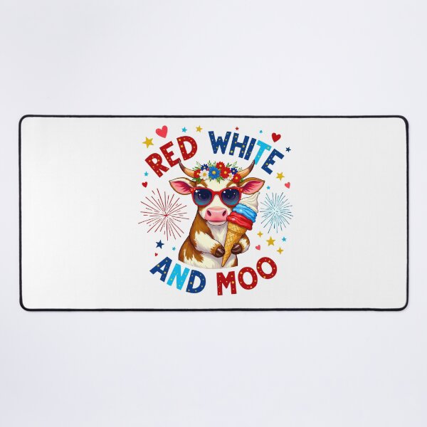 Item preview, Red White and Moo Patriotic Cow Ice Cream designed and sold by LunaMagicStudio.