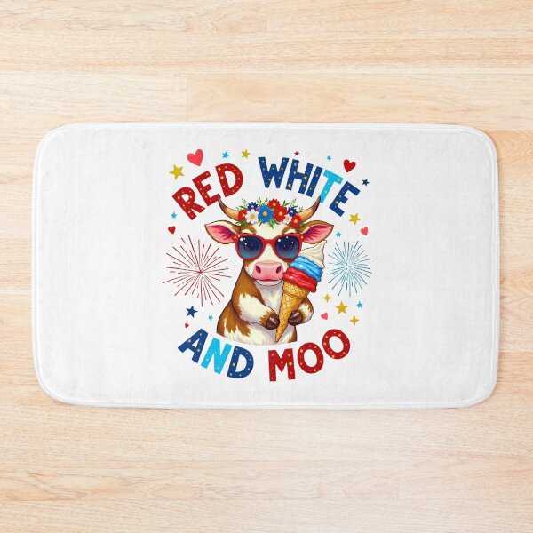 Item preview, Red White and Moo Patriotic Cow Ice Cream designed and sold by LunaMagicStudio.