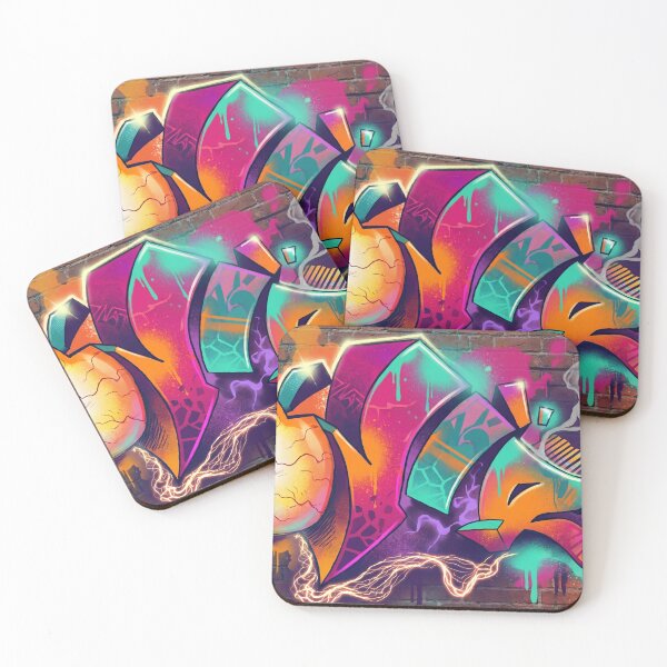 Item preview, OLLIE – Neon Eye Graffiti Street Art designed and sold by NeonSpiritArt.