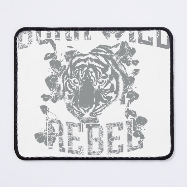 Item preview, Born Wild Rebel Tiger Paisley Floral Monochrome T-Shirt designed and sold by Atique Creations.