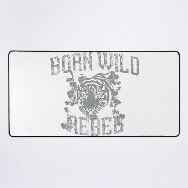 Item preview, Born Wild Rebel Tiger Paisley Floral Monochrome T-Shirt designed and sold by Atique Creations.