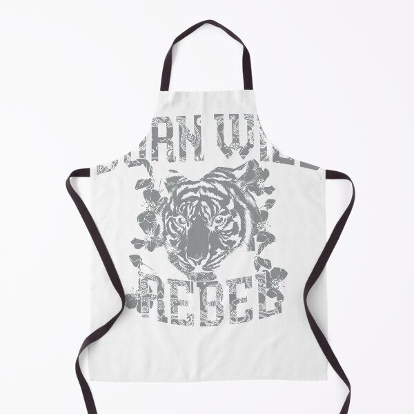 Item preview, Born Wild Rebel Tiger Paisley Floral Monochrome T-Shirt designed and sold by Atique Creations.