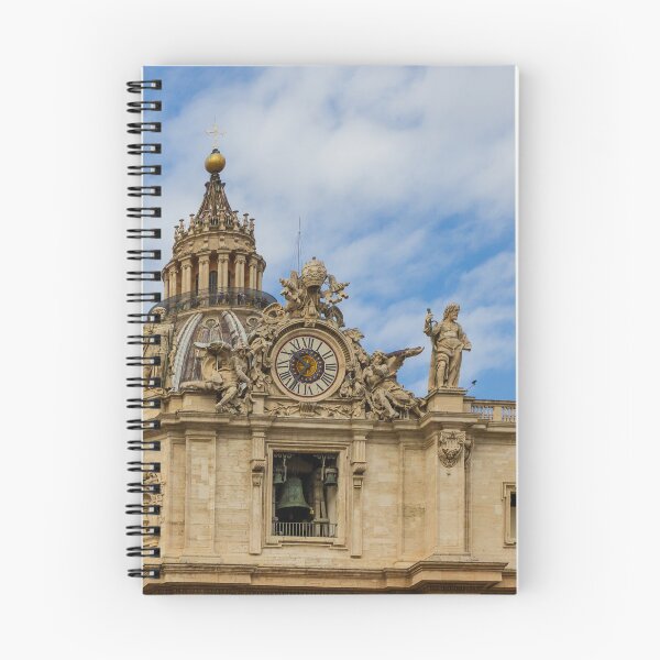 Item preview, St Peter's Basilica Dome With Clock And Statues Against Blue Sky At Vatican City designed and sold by Nmallia.