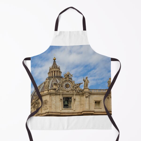 Item preview, St Peter's Basilica Dome With Clock And Statues Against Blue Sky At Vatican City designed and sold by Nmallia.