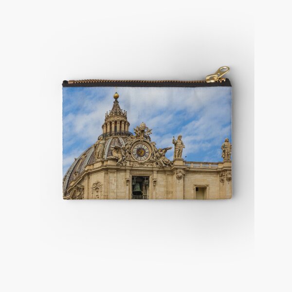 Item preview, St Peter's Basilica Dome With Clock And Statues Against Blue Sky At Vatican City designed and sold by Nmallia.