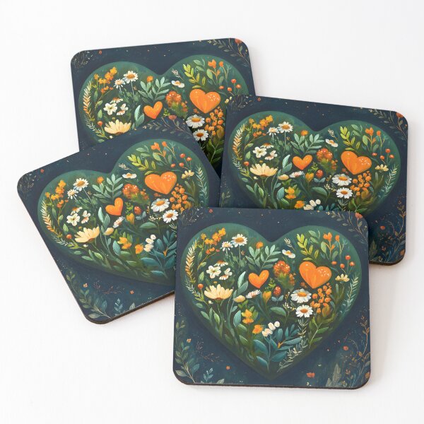Item preview, Hearts 3 - Enchanted Wildflower Heart designed and sold by NikaNavi.