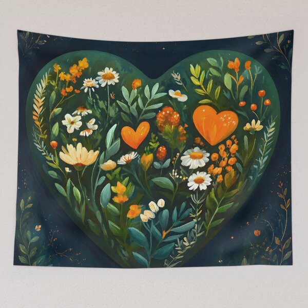 Item preview, Hearts 3 - Enchanted Wildflower Heart designed and sold by NikaNavi.