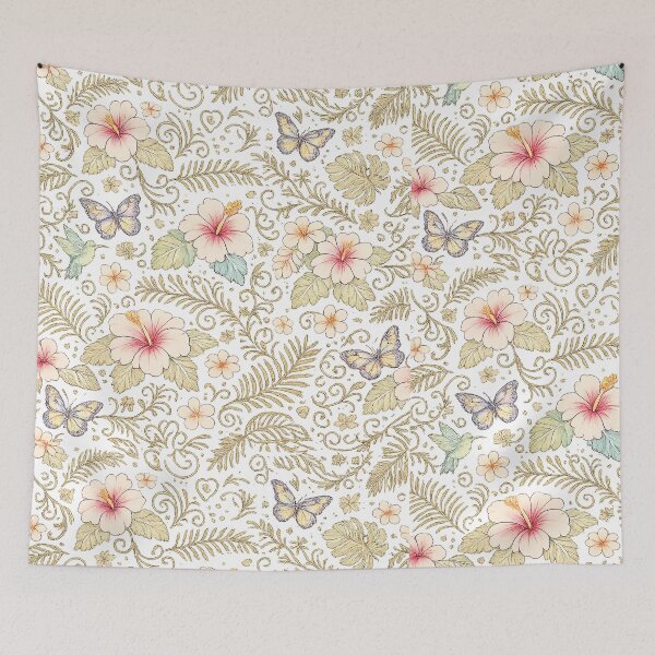Item preview, Botanical Garden Pattern with Butterflies and Floral Elements designed and sold by Hookesmode.