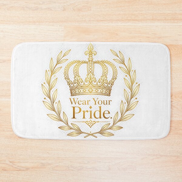 Item preview, Wear Your Pride – Elegant Gold Crown & Laurel Wreath Motivational Typography Design designed and sold by ColorClouds.