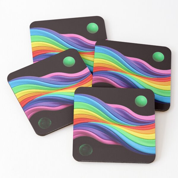 Item preview, waves circles C-br colorful geometric abstract design designed and sold by SmashingDeals.