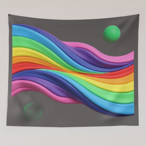 Item preview, waves circles C-br colorful geometric abstract design designed and sold by SmashingDeals.
