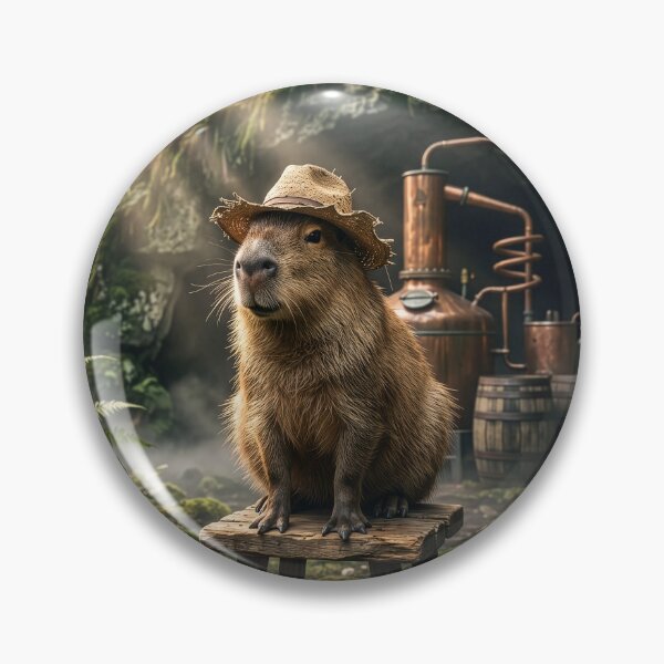 Item preview, Moonshining Capybara Runs a Still in the Woods designed and sold by Tridentulus.