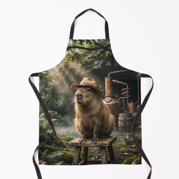 Item preview, Moonshining Capybara Runs a Still in the Woods designed and sold by Tridentulus.