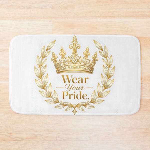 Item preview, Wear Your Pride – Elegant Gold Crown & Laurel Wreath Motivational Typography Design designed and sold by ColorClouds.